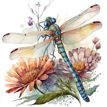 Load image into Gallery viewer, Diamond Painting - Full Round - watercolor dragonfly (30*30CM)
