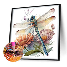Load image into Gallery viewer, Diamond Painting - Full Round - watercolor dragonfly (30*30CM)
