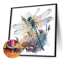Load image into Gallery viewer, Diamond Painting - Full Round - watercolor dragonfly (30*30CM)
