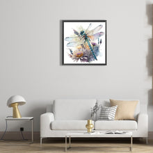 Load image into Gallery viewer, Diamond Painting - Full Round - watercolor dragonfly (30*30CM)
