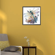 Load image into Gallery viewer, Diamond Painting - Full Round - watercolor dragonfly (30*30CM)
