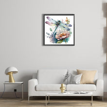 Load image into Gallery viewer, Diamond Painting - Full Round - watercolor dragonfly (30*30CM)
