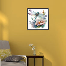 Load image into Gallery viewer, Diamond Painting - Full Round - watercolor dragonfly (30*30CM)
