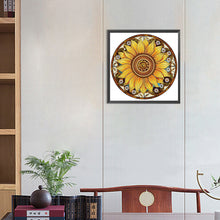 Load image into Gallery viewer, Diamond Painting - Partial Special Shaped - Sunflower Glass Art (30*30CM)
