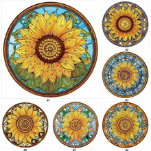 Load image into Gallery viewer, Diamond Painting - Partial Special Shaped - Sunflower Glass Art (30*30CM)
