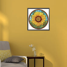 Load image into Gallery viewer, Diamond Painting - Partial Special Shaped - Sunflower Glass Art (30*30CM)
