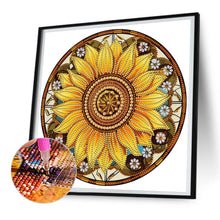 Load image into Gallery viewer, Diamond Painting - Partial Special Shaped - Sunflower Glass Art (30*30CM)
