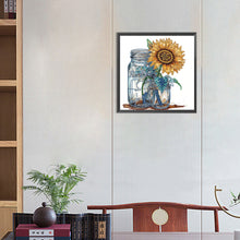 Load image into Gallery viewer, Diamond Painting - Partial Special Shaped - sunflower glass art bottle (30*30CM)
