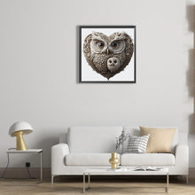 Load image into Gallery viewer, Diamond Painting - Full Round - heart shaped owl (30*30CM)
