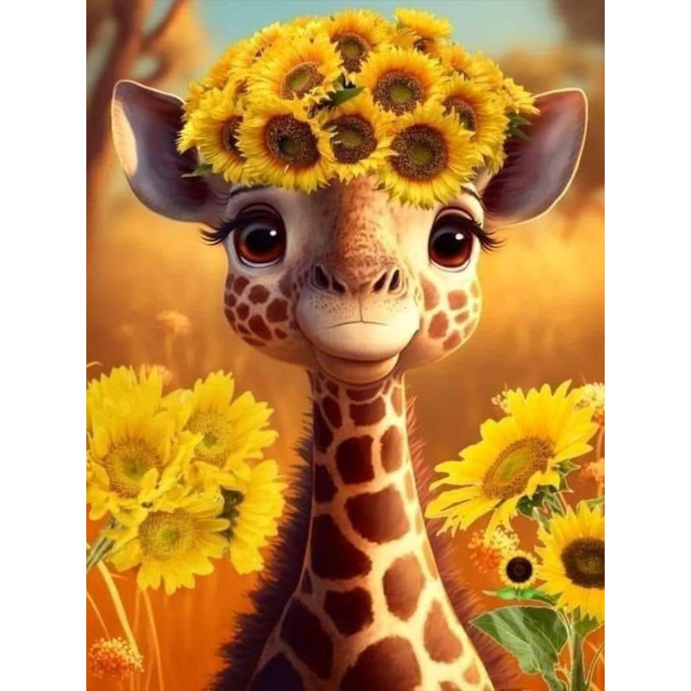 Diamond Painting - Full Round - cute giraffe (30*40CM)