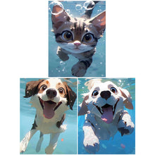 Load image into Gallery viewer, Diamond Painting - Full Round - animals swimming underwater (30*40CM)
