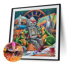 Load image into Gallery viewer, Diamond Painting - Full Square - Robots and Dragonmen (40*40CM)
