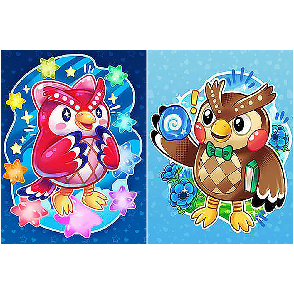 Diamond Painting - Full Round - cute owl (40*50CM)