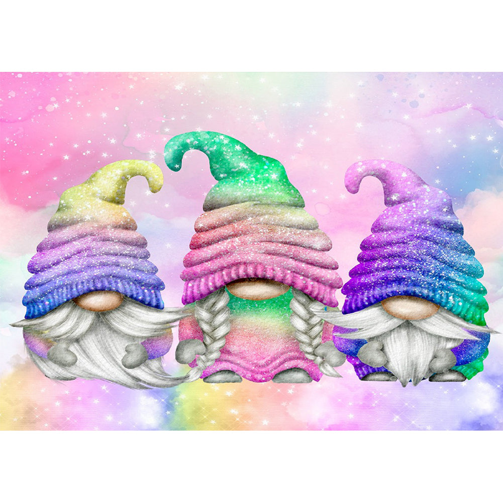 Diamond Painting - Full Round - three goblins (40*30CM)