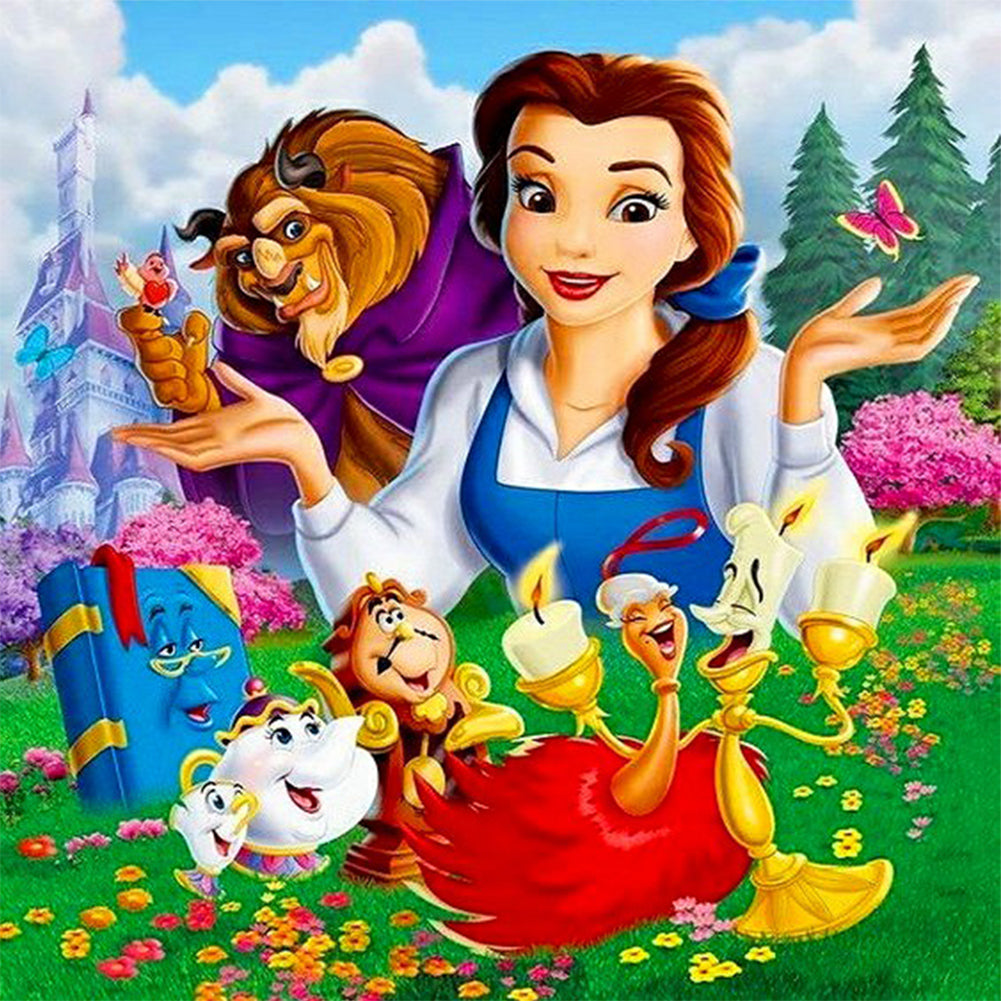 Diamond Painting - Full Round - beauty and the beast (30*30CM)