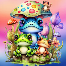 Load image into Gallery viewer, Diamond Painting - Full Round - three frogs (30*30CM)
