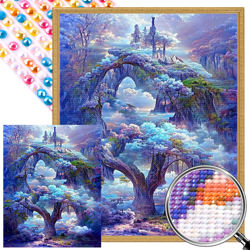 AB Diamond Painting - Full Round - fantasy castle (40*50CM)