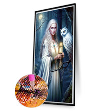 Load image into Gallery viewer, AB Diamond Painting - Full Round - woman with owl (40*70CM)

