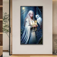 Load image into Gallery viewer, AB Diamond Painting - Full Round - woman with owl (40*70CM)
