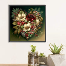 Load image into Gallery viewer, Diamond Painting - Full Round - love flower frame (30*30CM)
