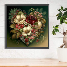 Load image into Gallery viewer, Diamond Painting - Full Round - love flower frame (30*30CM)
