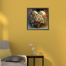 Load image into Gallery viewer, Diamond Painting - Full Round - love flower frame (30*30CM)

