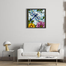 Load image into Gallery viewer, Diamond Painting - Full Round - Flowers and Dragonflies (30*30CM)
