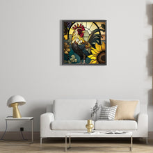 Load image into Gallery viewer, Diamond Painting - Full Round - flower and rooster (30*30CM)
