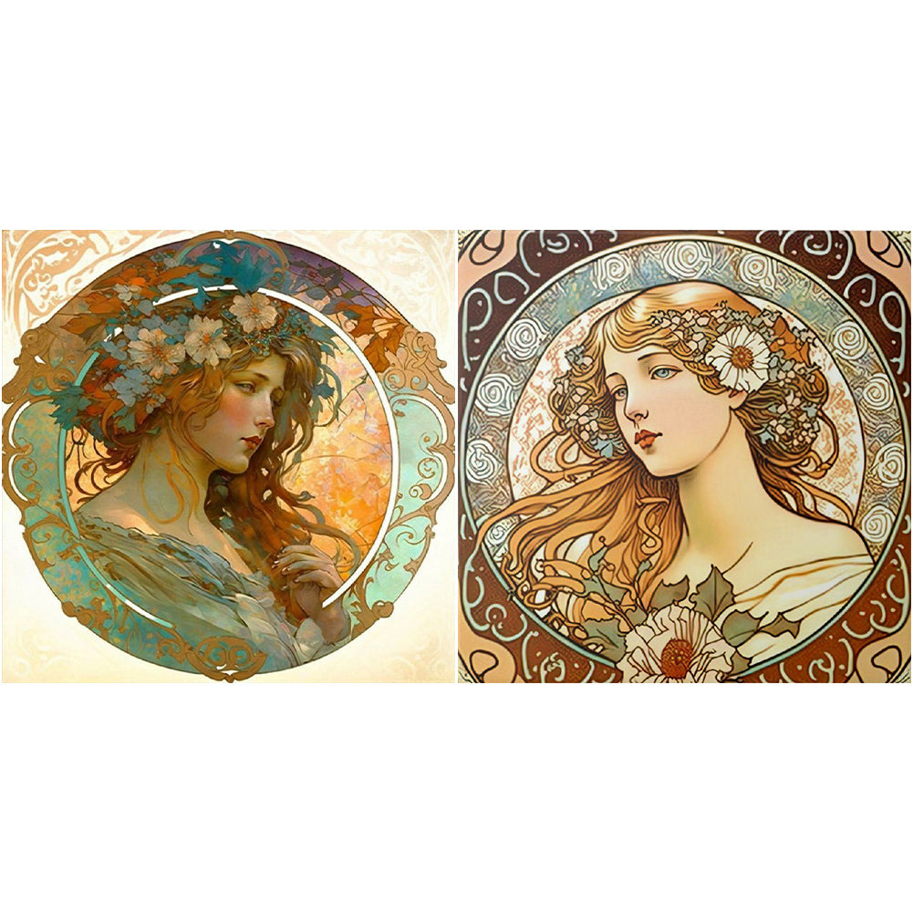 Diamond Painting - Full Round - beautiful woman (30*30CM)
