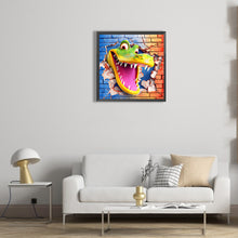 Load image into Gallery viewer, Diamond Painting - Full Round - The small animal crocodile that broke through the wall (30*30CM)
