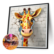 Load image into Gallery viewer, Diamond Painting - Full Round - small animals breaking through the wall (30*30CM)
