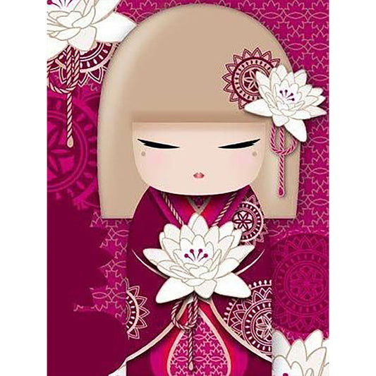 Diamond Painting - Full Round - japanese doll (30*40CM)