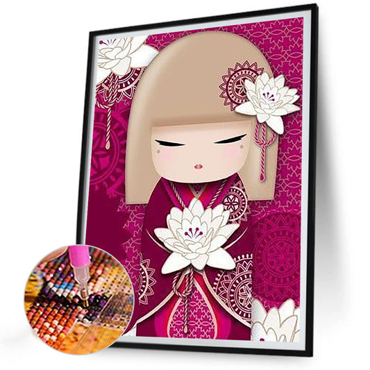 Diamond Painting - Full Round - japanese doll (30*40CM)