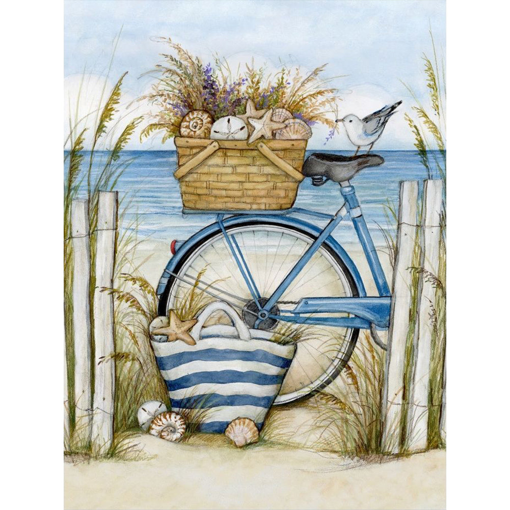 Diamond Painting - Full Round - beach bike (30*40CM)