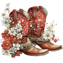 Load image into Gallery viewer, Diamond Painting - Full Round - western cowboy boots (30*30CM)
