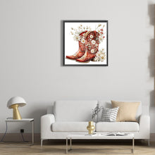 Load image into Gallery viewer, Diamond Painting - Full Round - western cowboy boots (30*30CM)
