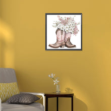 Load image into Gallery viewer, Diamond Painting - Full Round - western cowboy boots (30*30CM)
