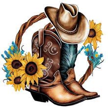 Load image into Gallery viewer, Diamond Painting - Full Round - western cowboy boots (30*30CM)
