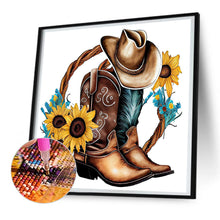 Load image into Gallery viewer, Diamond Painting - Full Round - western cowboy boots (30*30CM)
