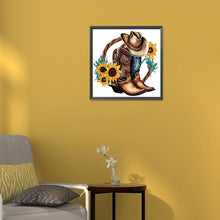 Load image into Gallery viewer, Diamond Painting - Full Round - western cowboy boots (30*30CM)
