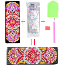 Load image into Gallery viewer, DIY Diamond Painting Leather Sunglass Storage Box Mandala Flowers (Q39)
