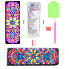 Load image into Gallery viewer, DIY Diamond Painting Leather Sunglass Storage Box Mandala Flowers (Q40)
