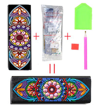 Load image into Gallery viewer, DIY Diamond Painting Leather Sunglass Storage Box Mandala Flowers (Q44)
