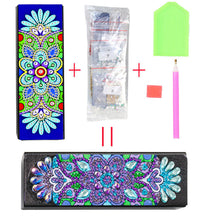 Load image into Gallery viewer, DIY Diamond Painting Leather Sunglass Storage Box Mandala Flowers (Q46)
