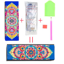 Load image into Gallery viewer, DIY Diamond Painting Leather Sunglass Storage Box Mandala Flowers (Q47)
