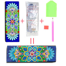 Load image into Gallery viewer, DIY Diamond Painting Leather Sunglass Storage Box Mandala Flowers (Q49)
