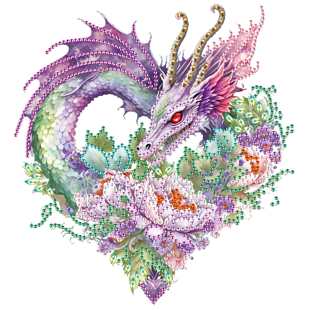 Diamond Painting - Partial Special Shaped - dragon art (30*30CM)