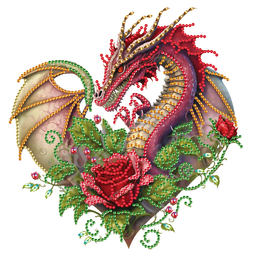 Diamond Painting - Partial Special Shaped - dragon art (30*30CM)