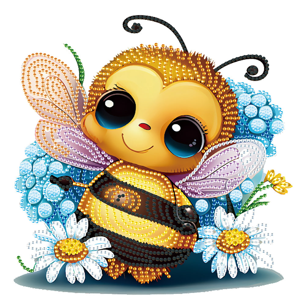 Diamond Painting - Partial Special Shaped - little bee (30*30CM)