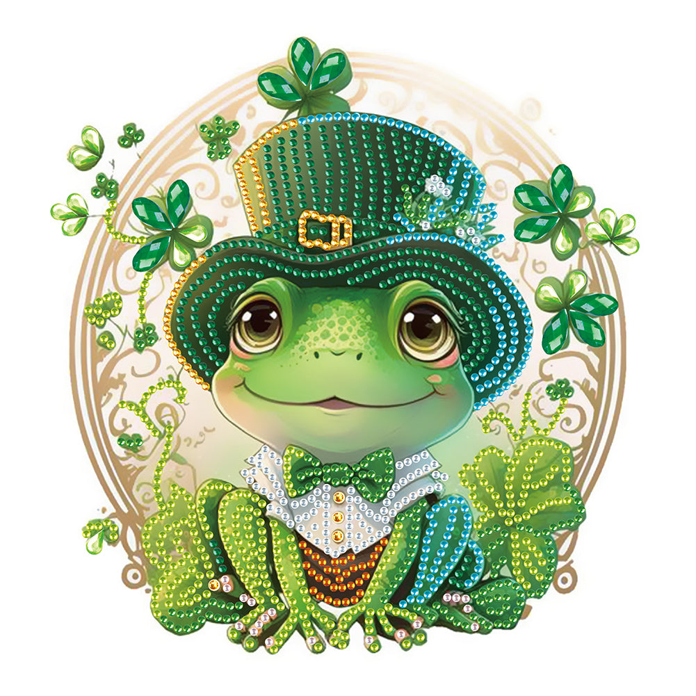 Diamond Painting - Partial Special Shaped - Little frog (30*30CM)